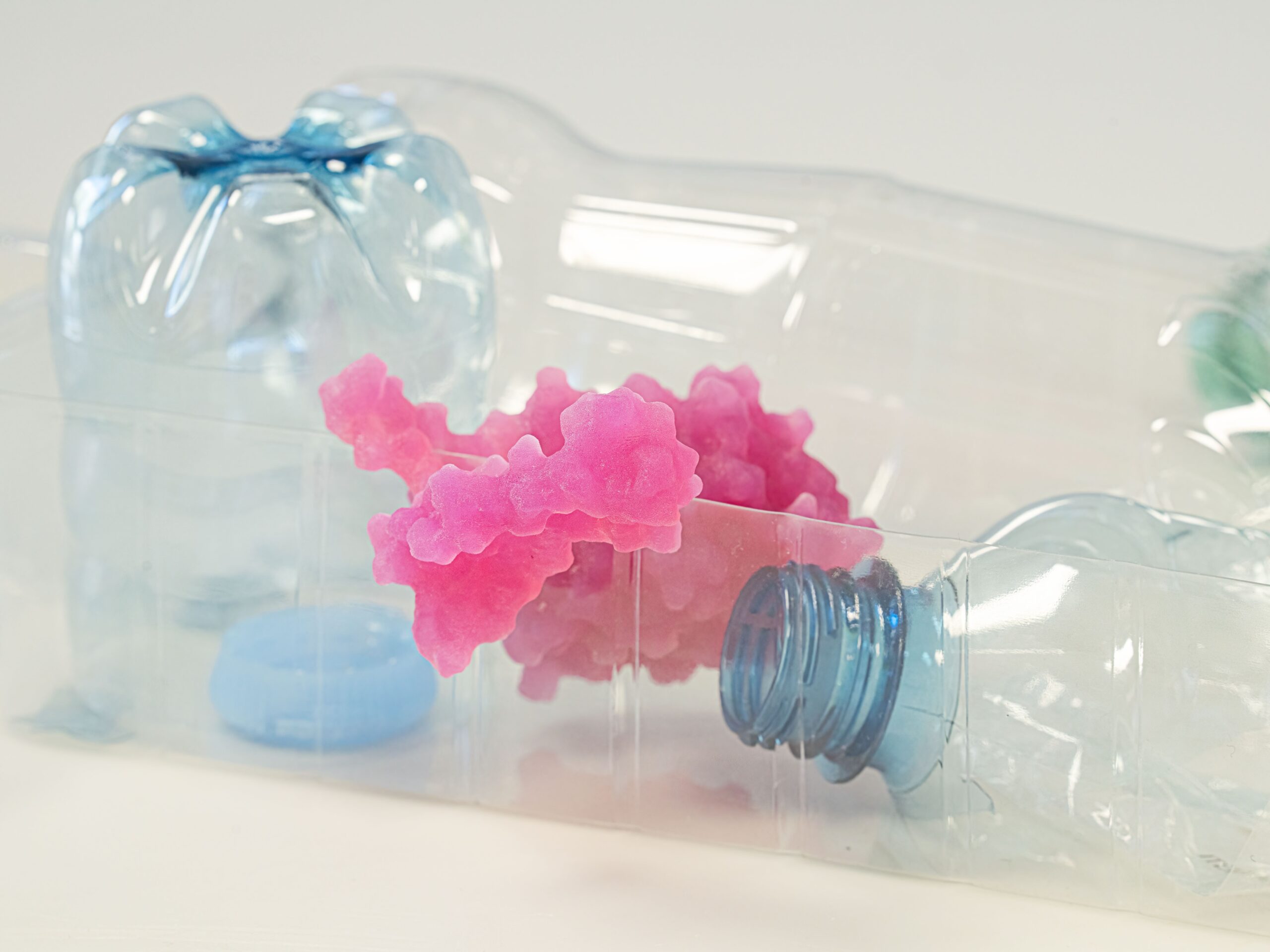 Enzyme degrades plastic bottle